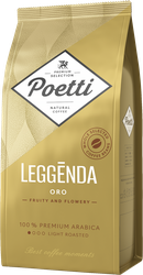 Кофе зерновой POETTI Leggenda Oro натуральный жареный, 250г