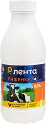 Ряженка ЛЕНТА 3,2%, без змж, 420г