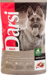 Корм сухой для собак DARSI Adult Мясное ассорти, для крупных пород, 10кг