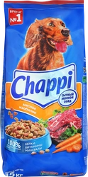 Корм сухой для взрослых собак CHAPPI Сытный мясной обед Мясное изобилие, для всех пород, полнорационный, 15кг