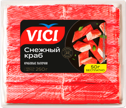 Изображение товара Крабовые палочки VICI Снежный краб 200+50г, 250г