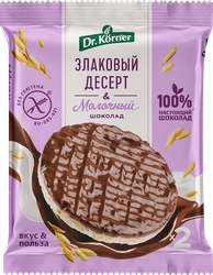 Десерт рисовый DR KORNER с молочным шоколадом, 34г