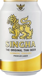 Пиво светлое SINGHA фильтрованное пастеризованное 5%, 0.33л