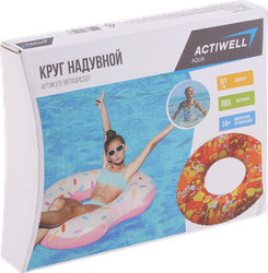 Круг для плавания надувной ACTIWELL d=91см, Арт. BrTropics01