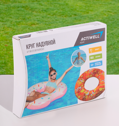 Круг для плавания надувной ACTIWELL d=91см, Арт. BrTropics01