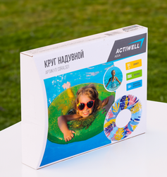 Круг для плавания надувной ACTIWELL d=91см, Арт. Corals01