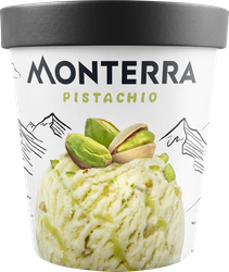 Изображение товара Мороженое MONTERRA Фисташковое 13%, без змж, картонный стакан, 287г
