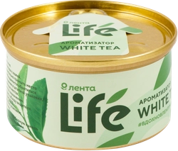 Ароматизатор автомобильный ЛЕНТА Life White Tea, на торпеду, Арт. 10036