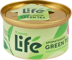 Ароматизатор автомобильный ЛЕНТА Life Green Tea, на торпеду, Арт. 10036