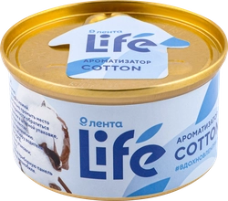 Ароматизатор автомобильный ЛЕНТА Life Cotton, на торпеду, Арт. 10036