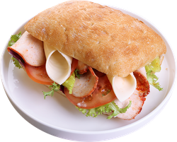 Брускетта ЛЕНТА FRESH с сочным куриным филе и горчичным соусом, 250г