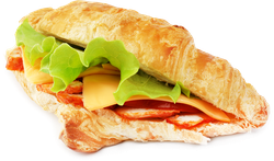 Круассан ЛЕНТА FRESH с копченой грудкой и соусом Макси-бургер, 170г