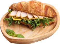 Круассан ЛЕНТА FRESH с копченой грудкой и соусом Макси-бургер, 170г