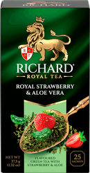 Изображение товара Чай зеленый RICHARD Royal Strawberry&Aloe Vera арома, 25пак