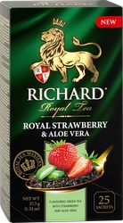 Чай зеленый RICHARD Royal Strawberry&Aloe Vera арома, 25пак