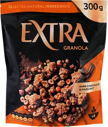 Гранола-мюсли KELLOGG'S Extra, с темным шоколадом и фундуком, 300г