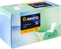 Прокладки гигиенические ЛЕНТА Everyday Deo для ежедневного использования, 40шт