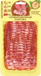 Колбаса сырокопченая из свинины ИНЕЙ Домашняя полусухая, нарезка, 80г