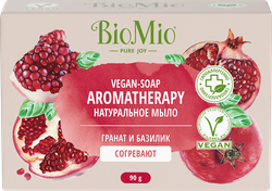 Мыло туалетное BIOMIO Aromatherapy Гранат и базилик натуральное, 90г