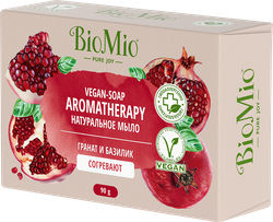 Мыло туалетное BIOMIO Aromatherapy Гранат и базилик натуральное, 90г