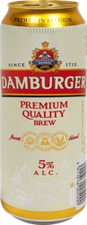 Пиво светлое DAMBURGER фильтрованное пастеризованное 5%, 0.5л