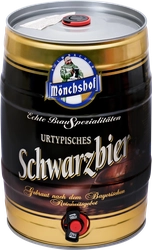 Пиво темное MONCHSHOF Schwarzbier фильтрованное пастеризованное 4,9%, 5л