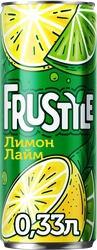 Напиток ФРУСТАЙЛ Лимон, лайм газированный, 0.33л