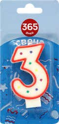 Изображение товара Свечи для торта 365 ДНЕЙ Цифра 3