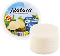 Сыр NATURA Сливочный Легкий 30%, без змж, 400г