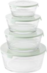 Изображение товара Набор салатников HOMECLUB 255мл, 440мл, 620мл, 1л, с крышкой, стекло, Арт. lijsc-1, 4шт