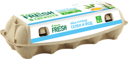 Яйцо куриное ЛЕНТА FRESH Селен, йод С1, 10шт