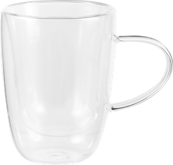 Изображение товара Кружка HOMECLUB Crystal с двойной стенкой, 310мл, стекло, Арт. KTDW0152