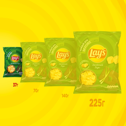 Чипсы картофельные LAY'S со вкусом молодого зеленого лука, 37г