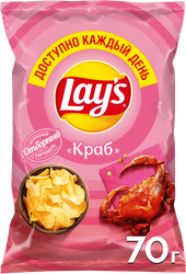 Изображение товара Чипсы картофельные LAY'S со вкусом краба, 70г