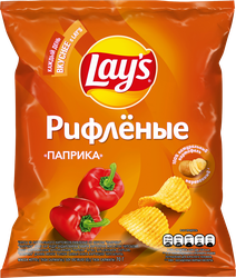 Чипсы картофельные LAY'S Рифленые со вкусом паприки, 70г