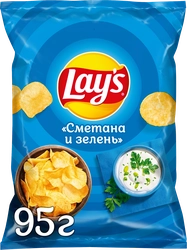 Чипсы картофельные LAY'S со вкусом сметаны и зелени, 95г