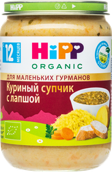 Изображение товара Супчик HIPP Куриный с лапшой, с 12 месяцев, 190г