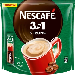 Напиток кофейный NESCAFE Крепкий 3в1 натуральный, 290г