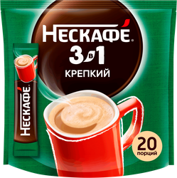 Изображение товара Напиток кофейный растворимый НЕСКАФЕ Крепкий 3в1, 14,5гх20шт