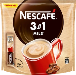 Напиток кофейный NESCAFE Мягкий 3в1 натуральный, 290г