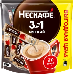 Напиток кофейный NESCAFE Мягкий 3в1 натуральный, 290г