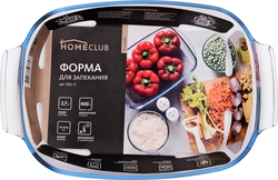 Форма для запекания HOMECLUB Fornello 35x23х6см, прямоугольная, жаропрочное стекло, Арт. RGC-4 2,7л