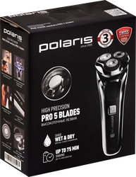 Бритва электрическая POLARIS Wet&dry PRO 5 blades, Арт. PMR 0305R/0304R