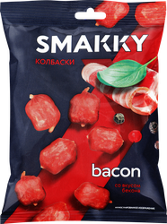 Колбаски-мини сырокопченые SMAKKY со вкусом бекона, 50г