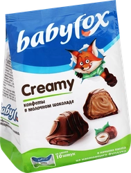 Конфеты вафельные BABYFOX Creamy Choco молочно-ореховые, 100г