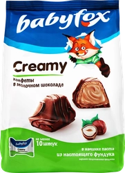 Конфеты вафельные BABYFOX Creamy Choco молочно-ореховые, 100г
