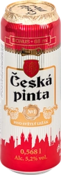 Пиво светлое CESKA PINTA №1 Lezak фильтрованное пастеризованное 5,2%, 0.568л