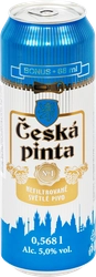 Пиво светлое CESKA PINTA №1 Nefiltrovane Svetle pivo нефильтрованное пастеризованное 5%, 0.568л