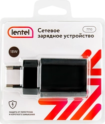 УстройствозарядноесетевоеLENTELUSB-AQC3.0,черный,Арт.7710