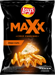 Чипсы картофельные LAY'S Max, со вкусом пицца 4 сыра, 110г